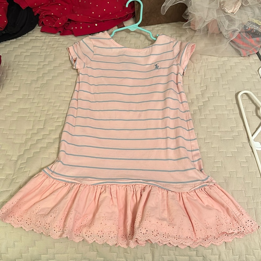 Polo Ralph lauren ruffled tshirt dress